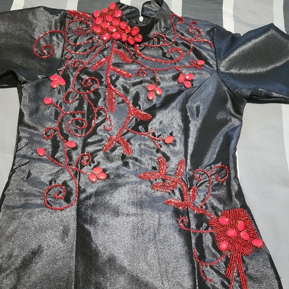 Dress. Handmade dress. Detailed embroidery. Worn once for photoshot. - Picture 3 of 4